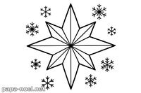 Coloriage Etoile de Noël