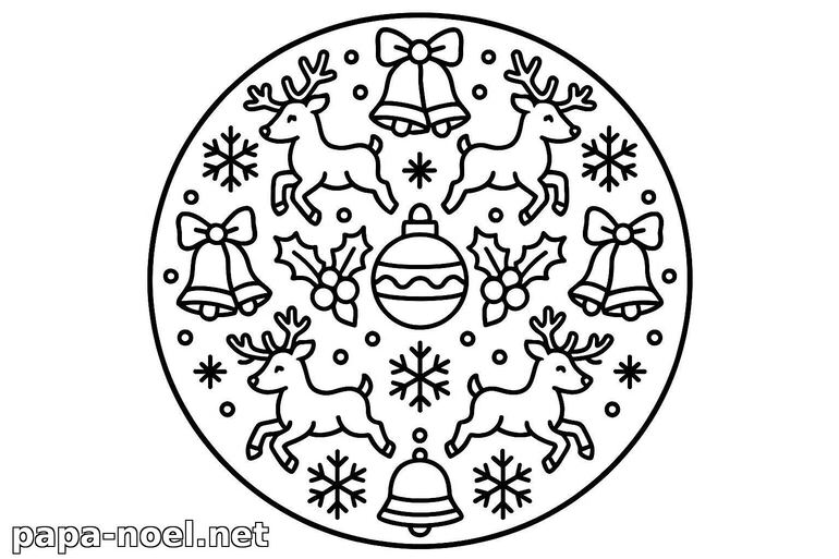 Coloriage de boule de Noël à imprimer