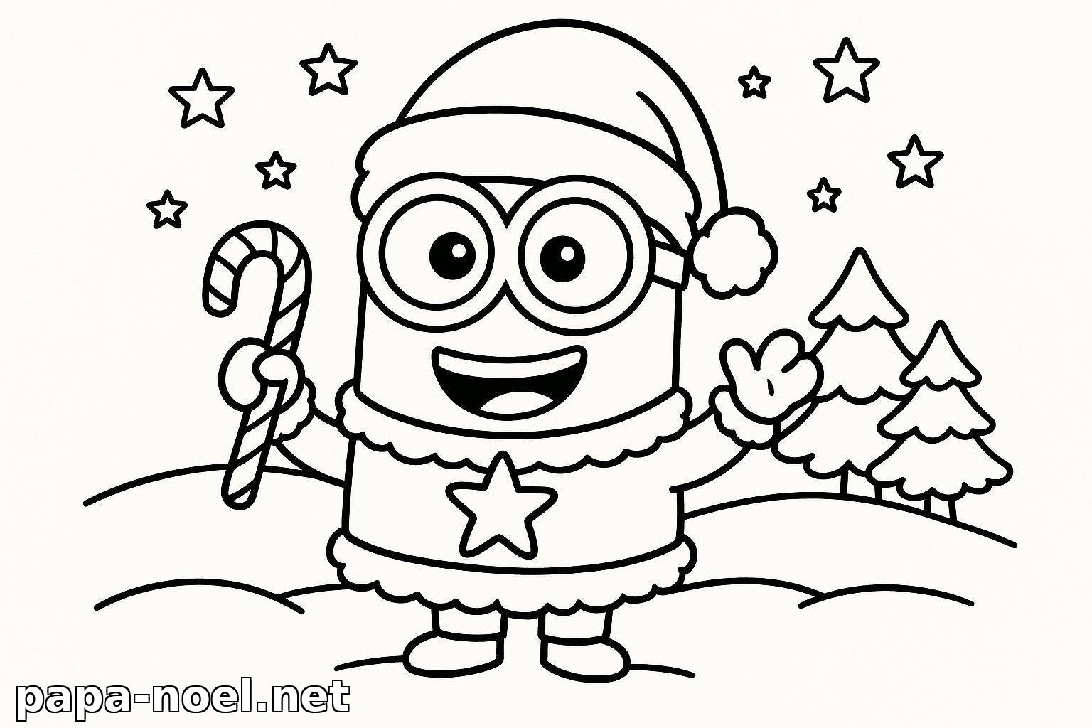 Coloriage de Minion de Noël