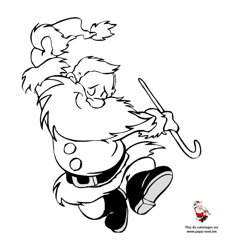 Coloriage Père Noël Gentleman