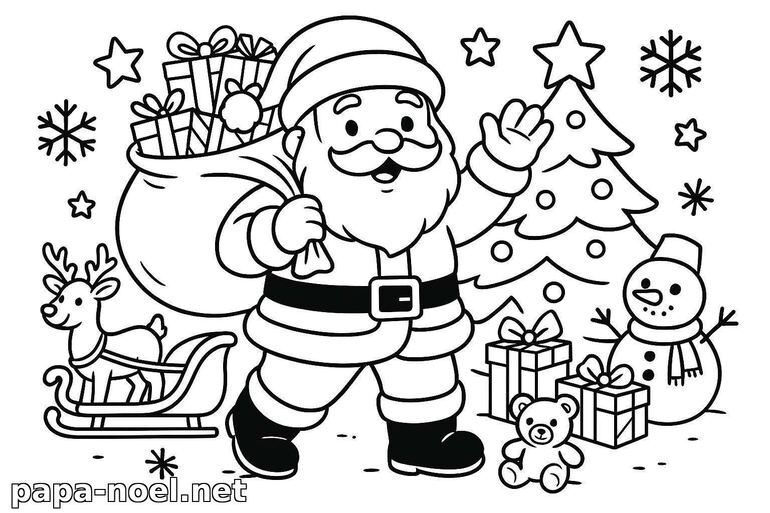 Coloriage de Père Noël
