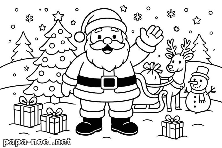Coloriage de Père Noël