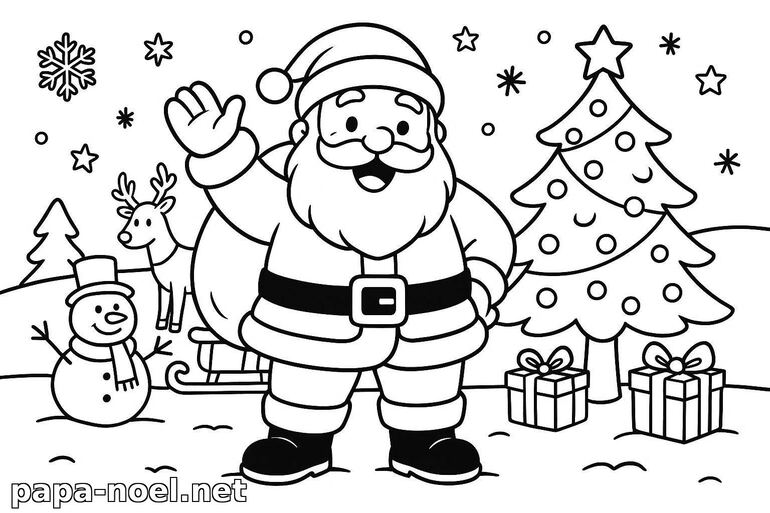 Coloriage de Père Noël