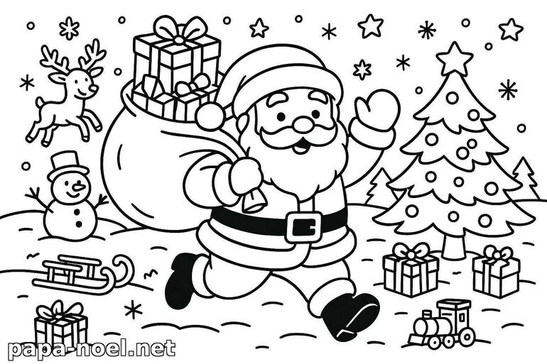 Coloriage de Père Noël
