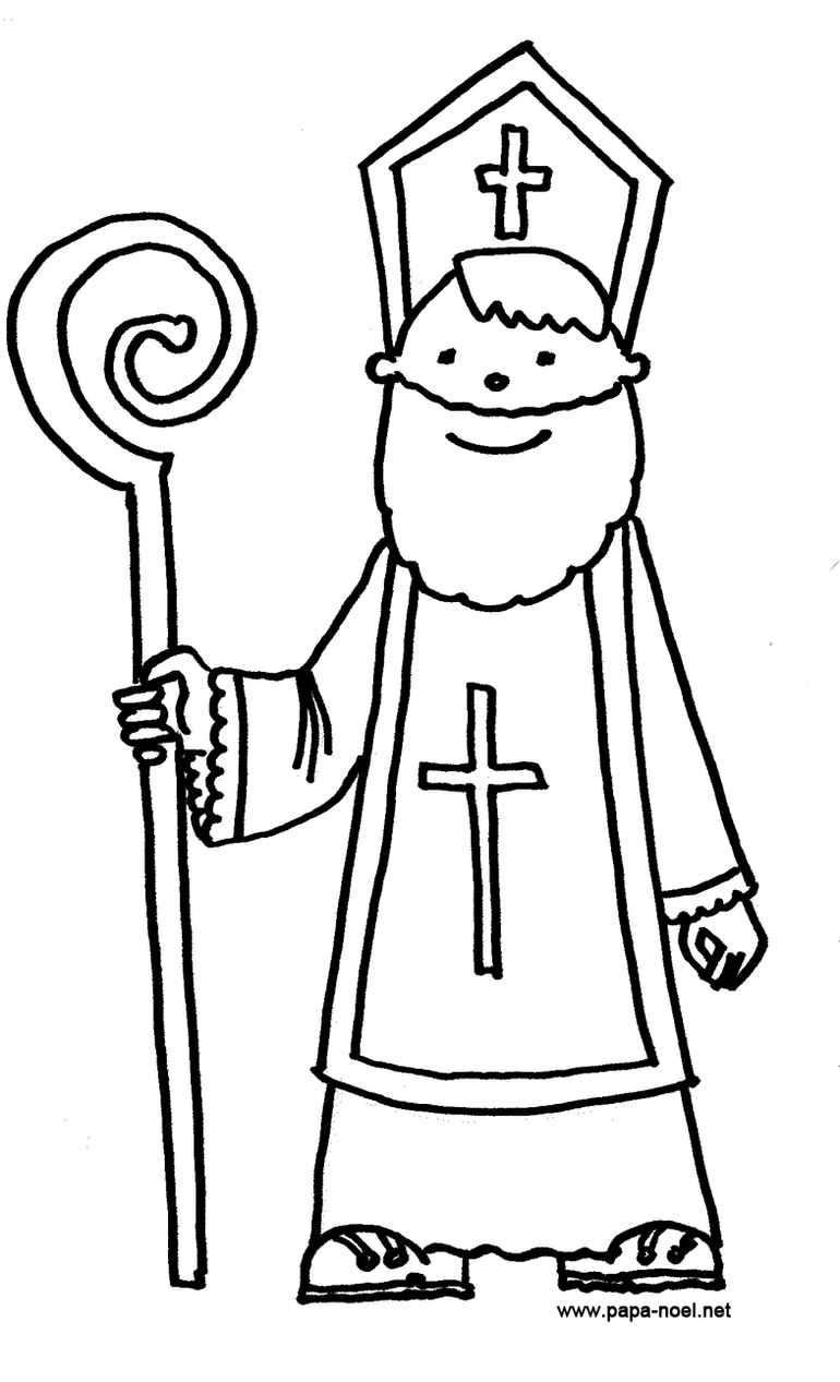 Coloriage de Saint Nicolas