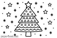 Coloriage Sapin de Noël