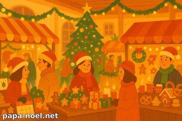 Marché de Noël festif