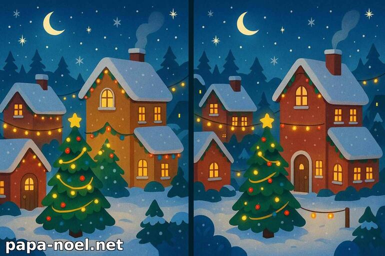 Jeu des différences de Noël