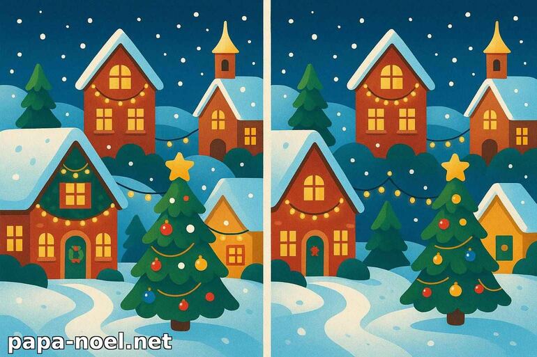 Jeu des différences de Noël