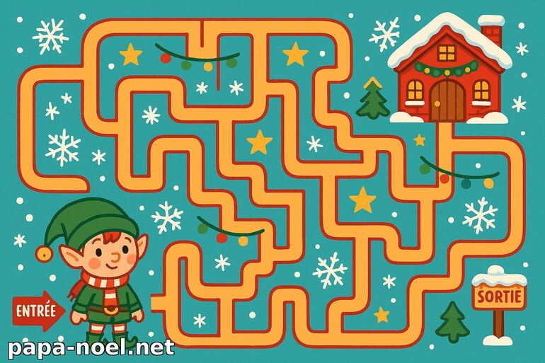 Labyrinthe de Noël pour enfants