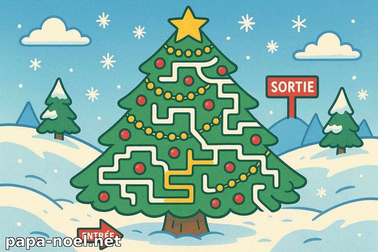 Labyrinthe de sapin de Noël
