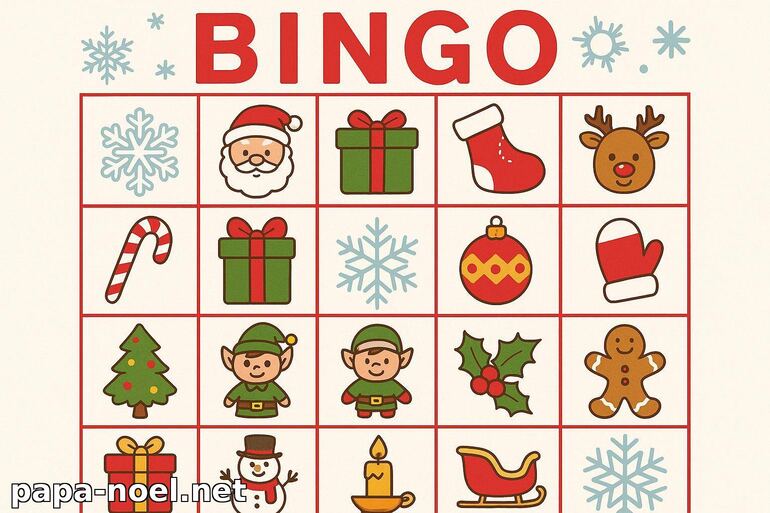 Bingo de Noël à imprimer