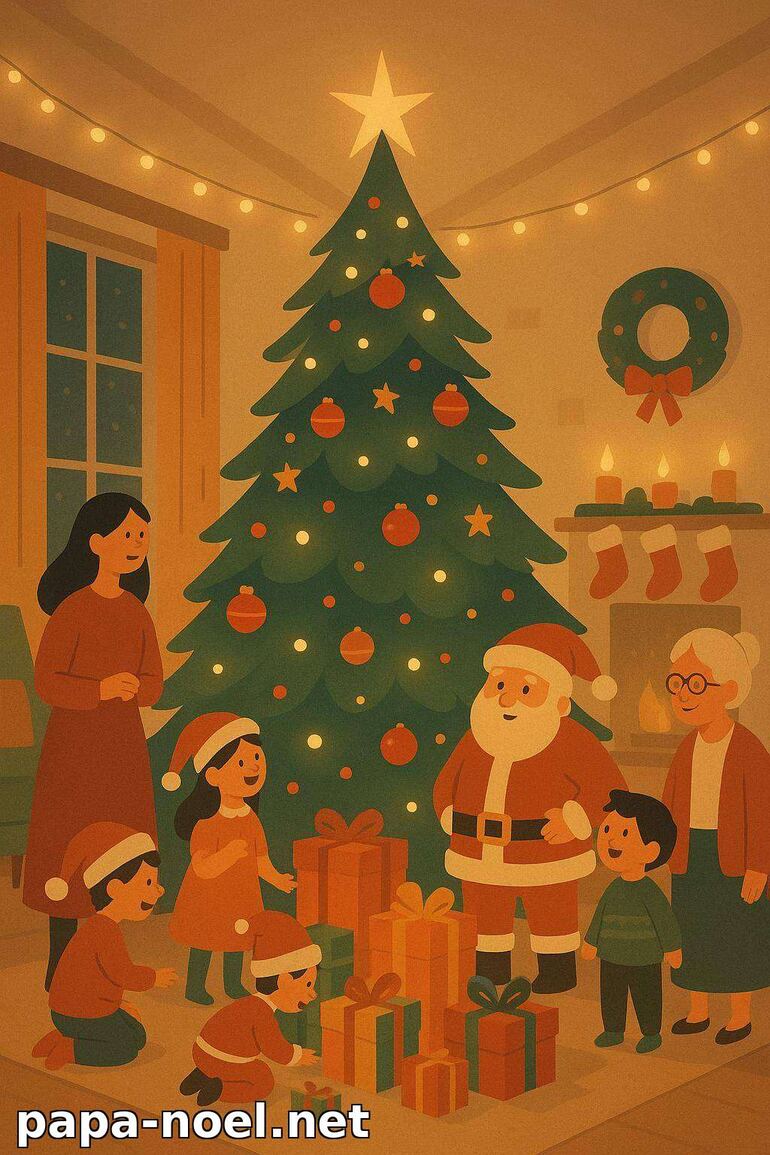 Dessins à colorier de Noël avec le Père Noël
