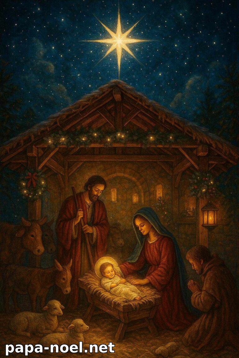 Scène de la Nativité de Noël