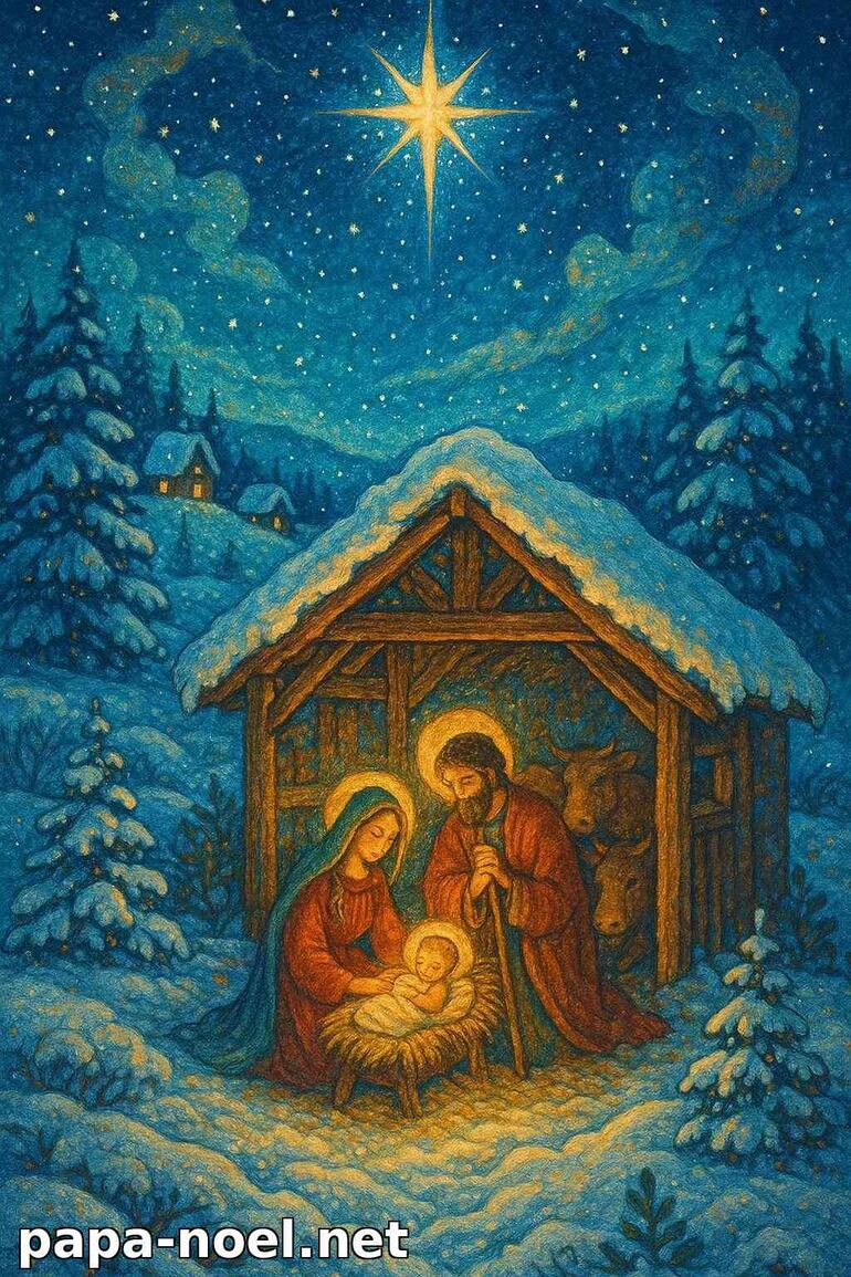 Scène de la Nativité de Noël