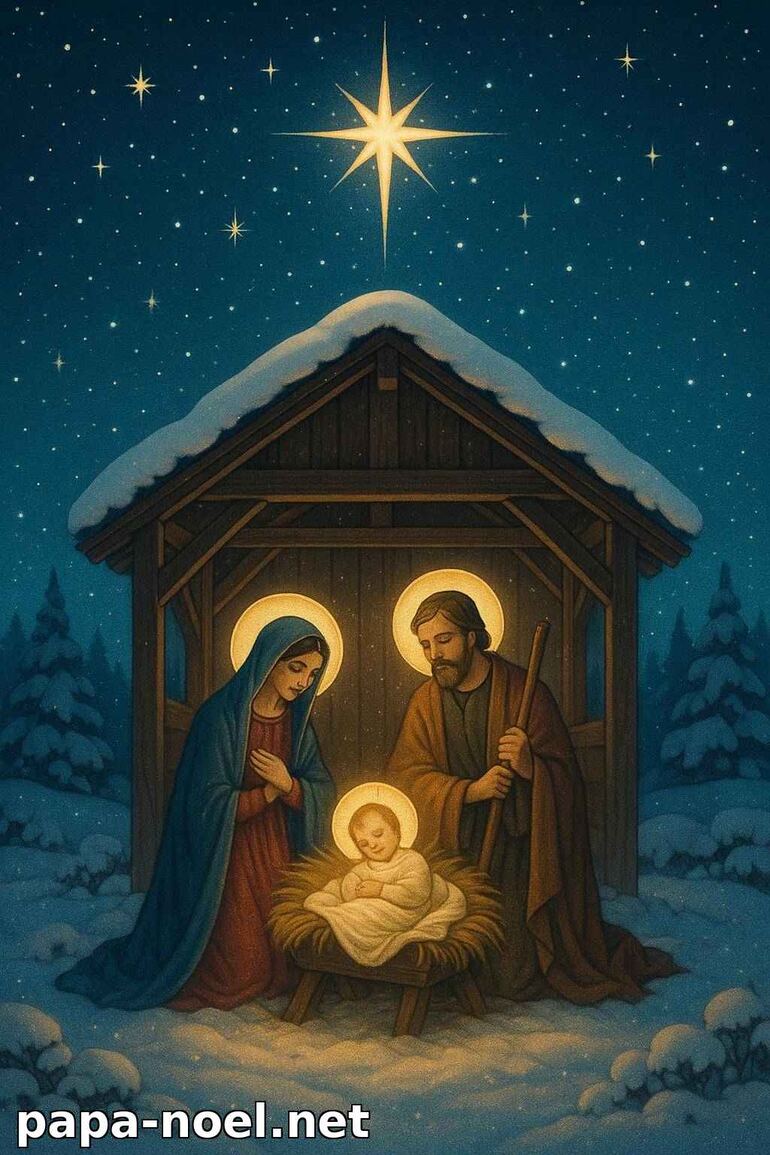 Scène de la Nativité de Noël