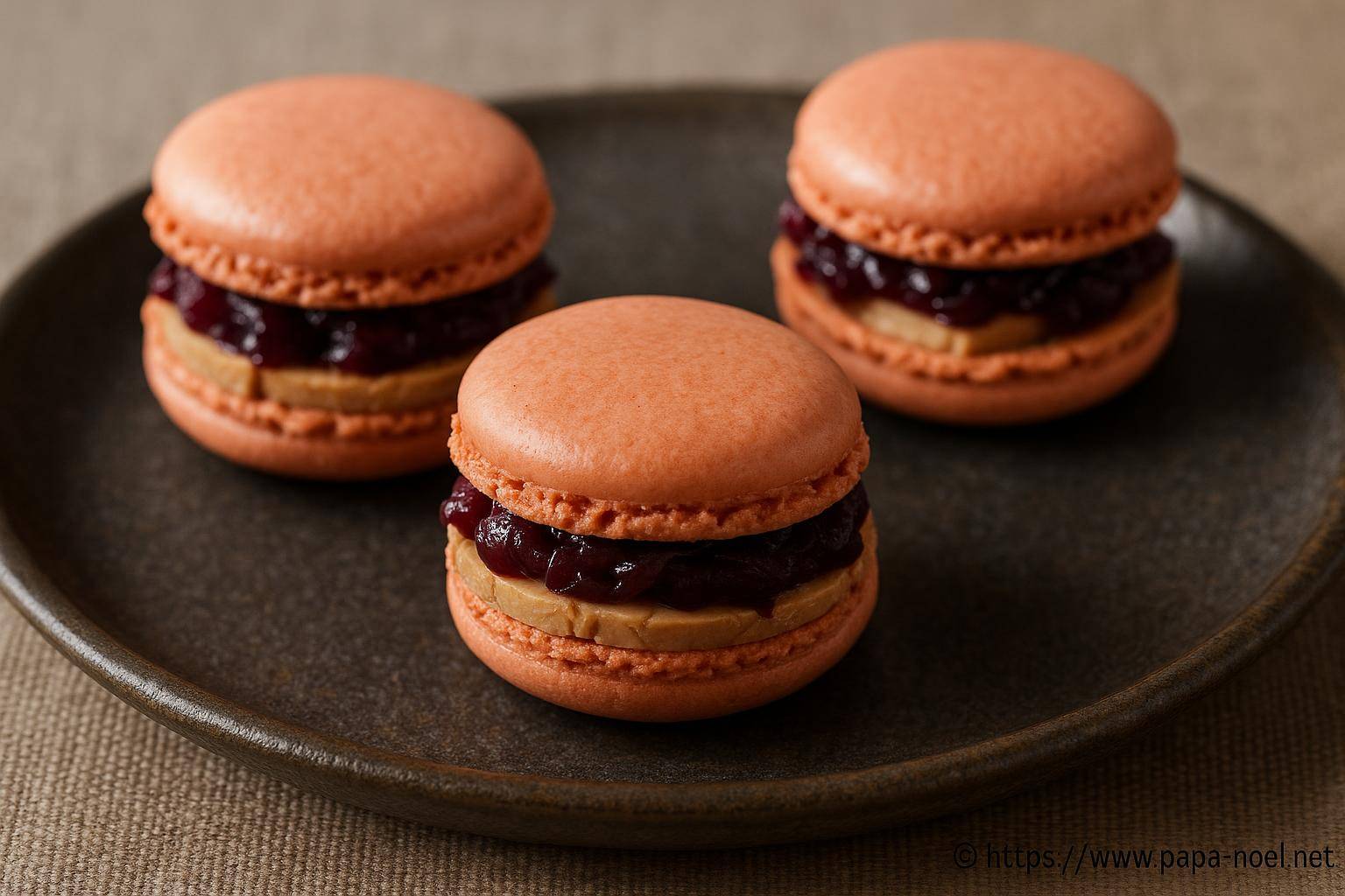 Macarons salés au foie gras et confit d’oignon rouge : une recette festive à découvrir