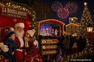 Photos avec le père noël, spectacles et feu d'artifice à la bouilladisse pour les fêtes 2026