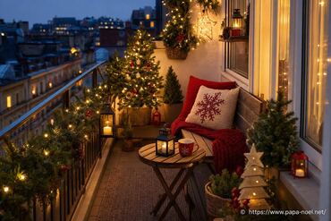 Petits espaces extérieurs : comment réussir une décoration de Noël sur un balcon ou une terrasse étroite ?