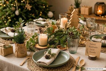 Dresser une table de Noël écologique : idées et alternatives responsables pour un réveillon durable