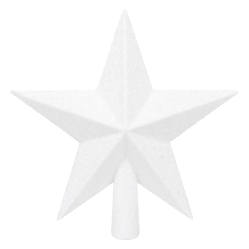 Étoile blanche sapin Noël 19 cm
