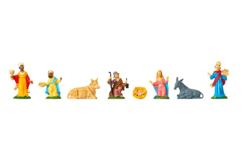 arkamii Lot de 8 figurines de crèche peintes à la main fabri