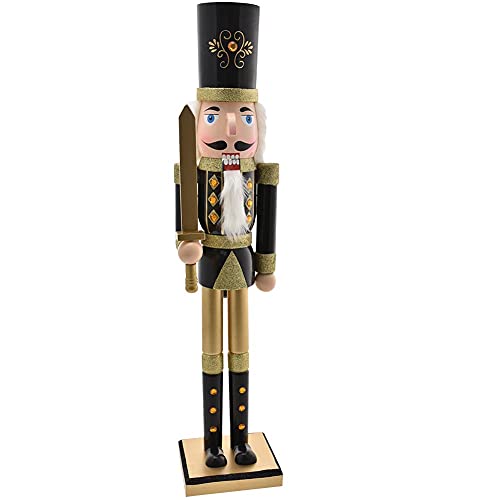 BAKAJI Soldat Casse-Noisette de Noël en Bois Géant Hauteur 1