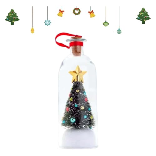 Message de sapin de Noël enregistrable dans une bouteille, c
