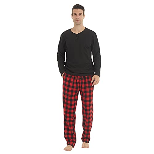 LANBAOSI Pyjama Long Homme Chaud Ensemble Décontracté Microp