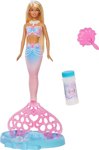 Barbie Sirène Scintillante à Bulles Poupée à Longue Chevelur