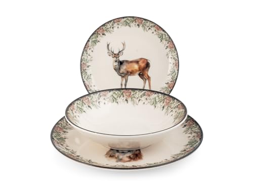 H&H, service de table de Noël, 18 pièces, collection Montana