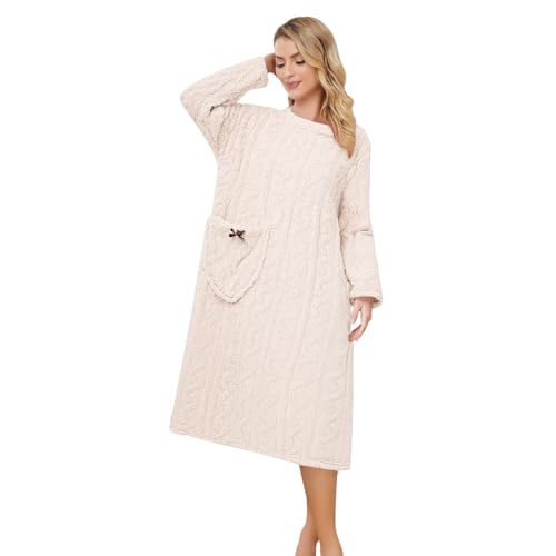 Générique Peignoir Femme Robe de Chambre Polaire Douce Chaud