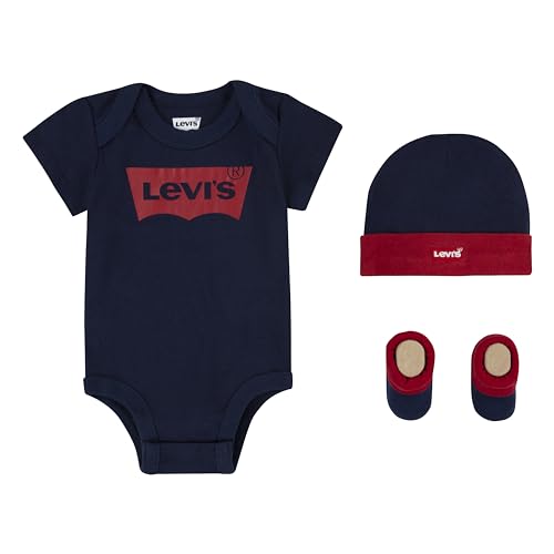 Levis Bébé Garçon Classic Batwing Infant Hat Bodysuit Bootie