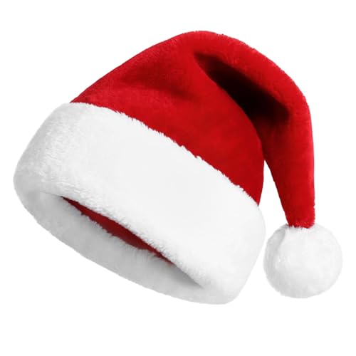 KONVINIT Bonnet Noël Chapeau Enfant De Luxe Costume Rouge en