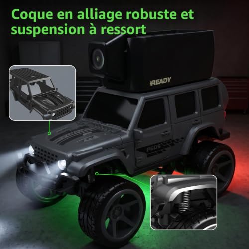 Mini voiture RC FPV 1/64 avec caméra et écran LCD - Cadeau e