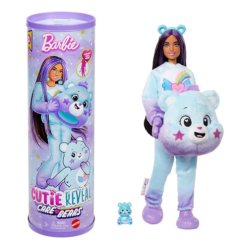 Barbie Poupée Cutie Reveal Bisounours, avec Costume en Peluc