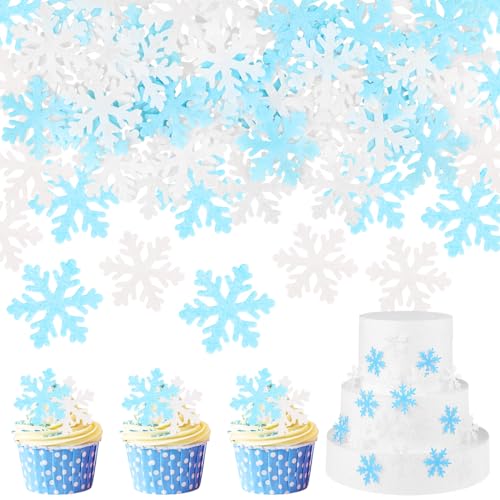 50 Décorations Flocons Neige Comestibles
