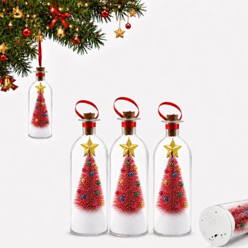 Décoration en verre pour sapin de Noël avec message vocal da