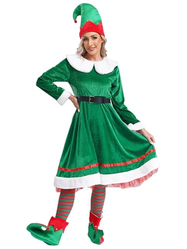 Déguisement Lutin Noël Femme Vert 3XL