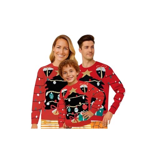 Sweat Noël Famille Réuni Rouge
