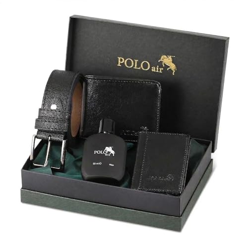POLO air Coffret Cadeau Homme - Parfum Ceinture Portefeuille