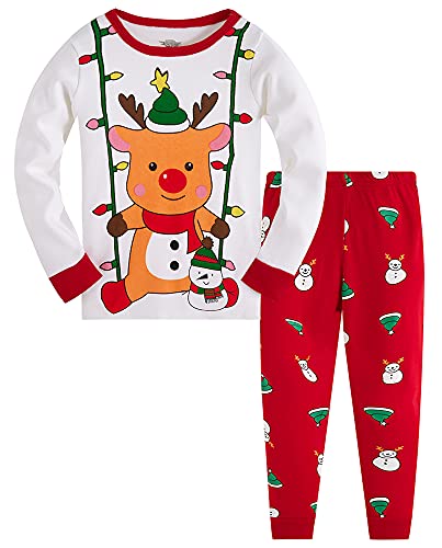 TEDD Garçons Filles Ensembles de Pyjama de Noël en Coton Mig