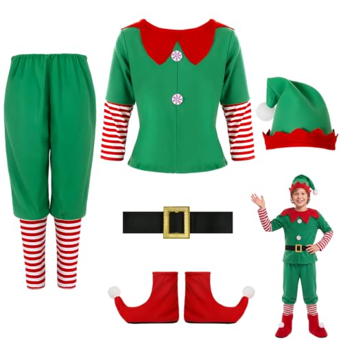 GUIZIYAO Ensemble Noël Déguisement Lutin, Costume Lutin De N
