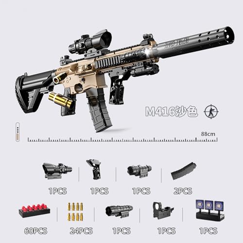 Pistolet Jouet Enfants,Mousse Soft Bullet Gun Jouet M416,Mou