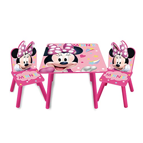 ARDITEX - Ensemble Table et 2 Chaises en Bois pour Enfants L