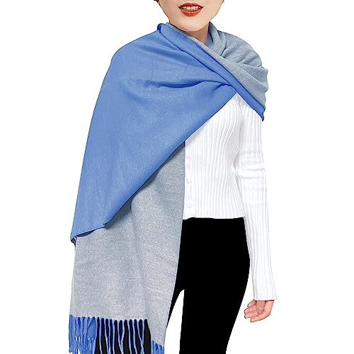 ehsbuy Echarpe Femme Cachemire Hiver Réversible Pashmina Lon