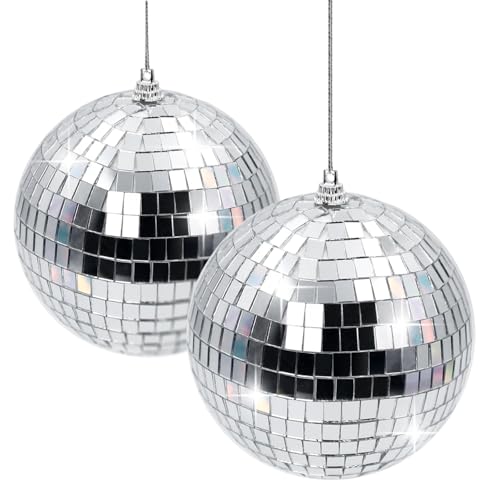 Lot 2 Boules Disco Miroir 10 cm