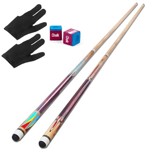 AKLOT Queue de Billard, Lot de 2 Queues de Billard Canne de