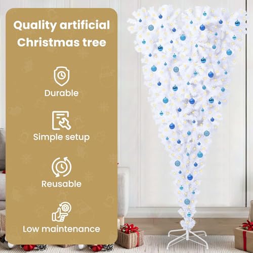 vidaXL Sapin de Noël Artificiel avec 300 LED Blanc 240 cm PV