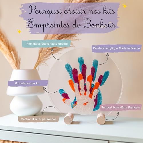 LouYou Empreintes de Bonheur - Kit Empreinte Famille de 4 Ma